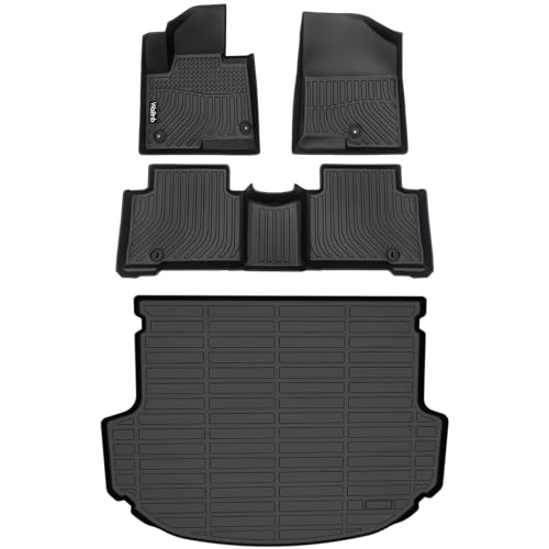 Wailtnb-Car Floor Mats & Cargo Liner Custom for 2013-2018 Hyundai Santa Fe Sport Durable All Weather Protection Floor Liner Full Set Santa Fe Sport Accessories Black - Image 1