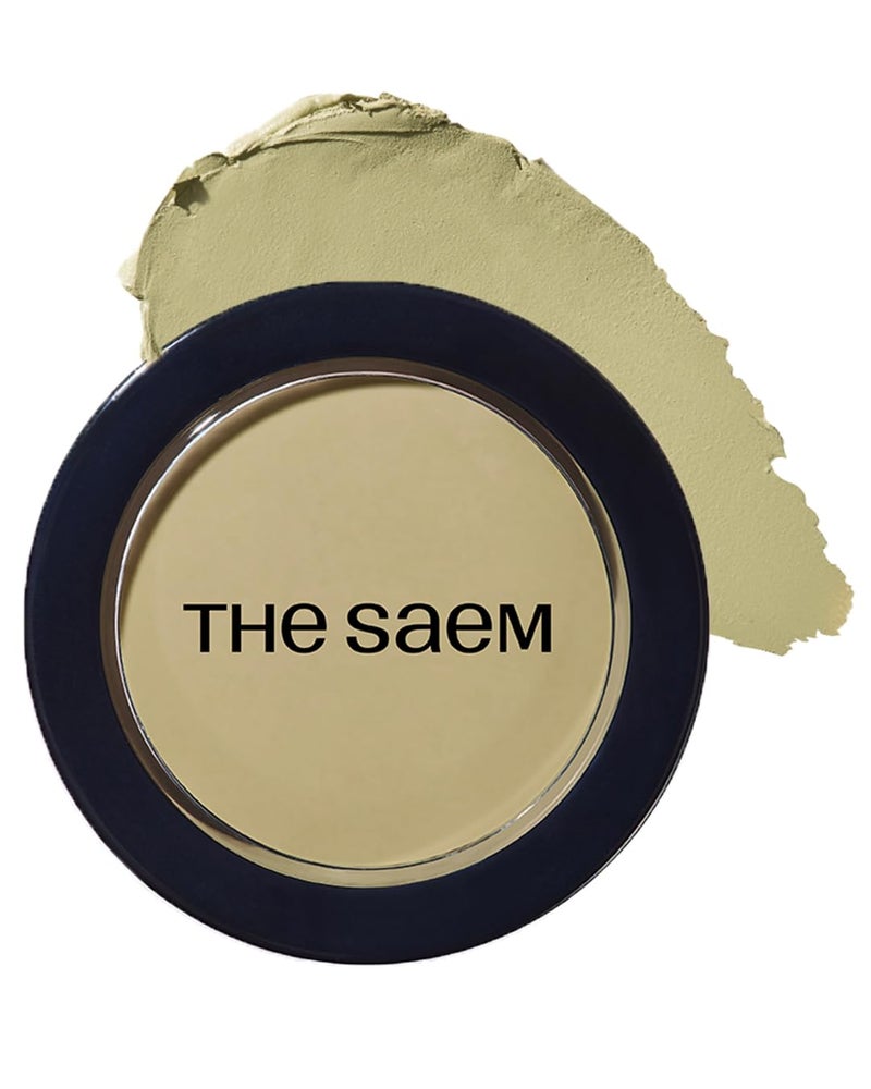 THESAEM Cover Perfection Pot Concealer 0.14oz - Green Beige Color Corrector for Redness & Blemishes - Single Pot Intensive Coverage Balm for Acne, Rosacea & Skin Troubles - Korean Makeup - Image 1