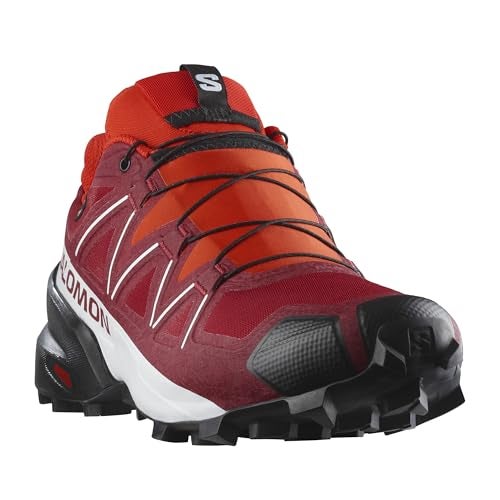 Salomon Men’s Speedcross GTX, Waterproof Trail Running Shoes - Red Dahlia/White/Black - 11 Medium - Image 5