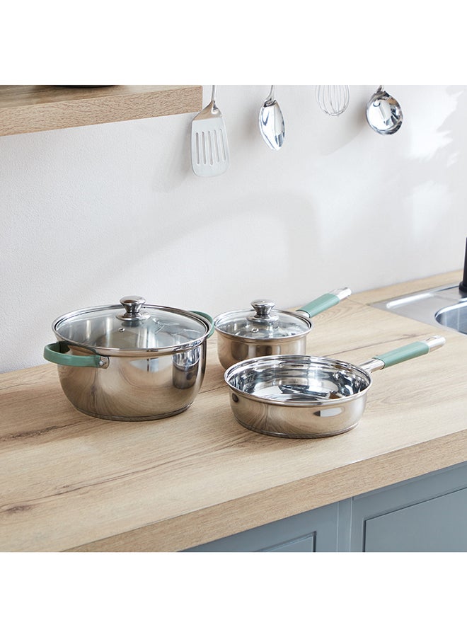 Home Box Omega 28-Piece Steel Cookware and Serve ware Set 21 x 21 cm - Image 1