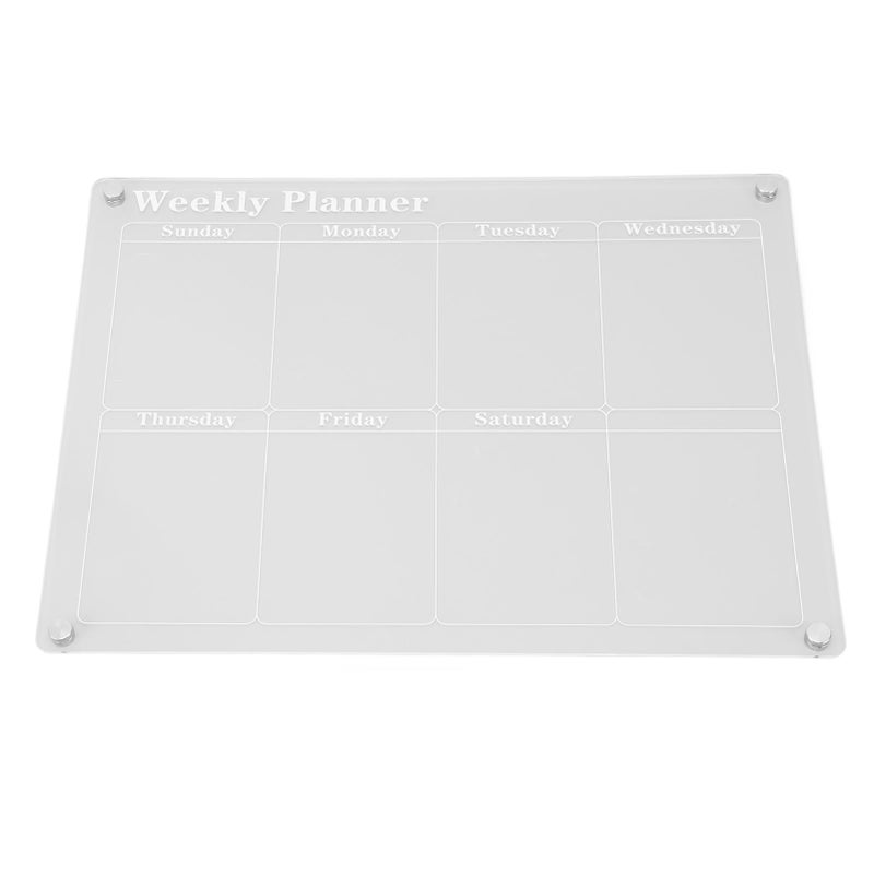 Planning Board Schedule Board Clear Acrylic Reusable Writing Magnet Pad Dry Erase Board with Marker Eraser for Fridge Weekly Schedule - Image 4