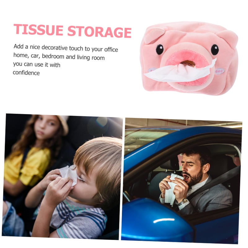 غطاء صندوق المناديل الحيواني اللطيف تصميم كرتوني إبداعي للمنزل والمكتب والسيارة - Image 3