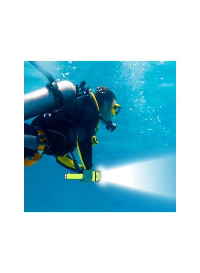 promass Dive Light, Scuba Diving Flashlight, Flashlight Dive Torch, Underwater Light Waterproof Flashlight, 200 Meters Night Dive Lighting Torch with Strap for Scientific Research, Exploration - Image 4