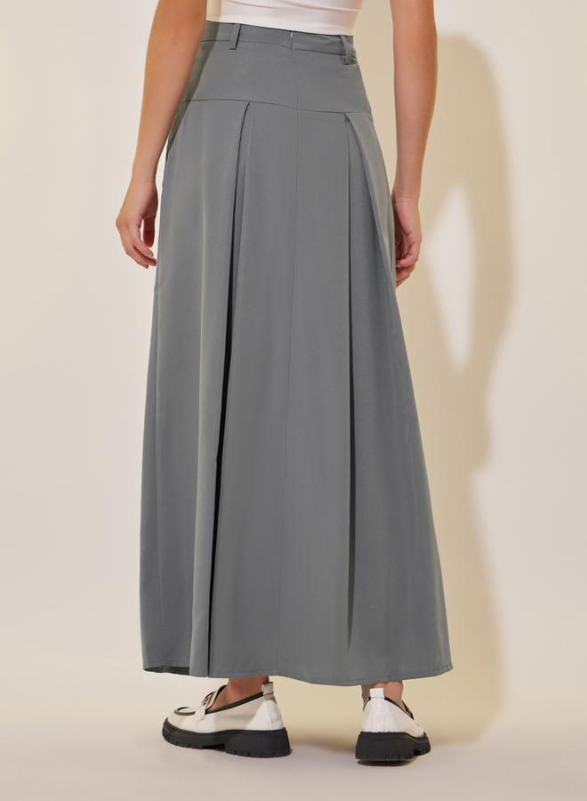 Styli Solid Maxi A-Line Skirt - Image 4