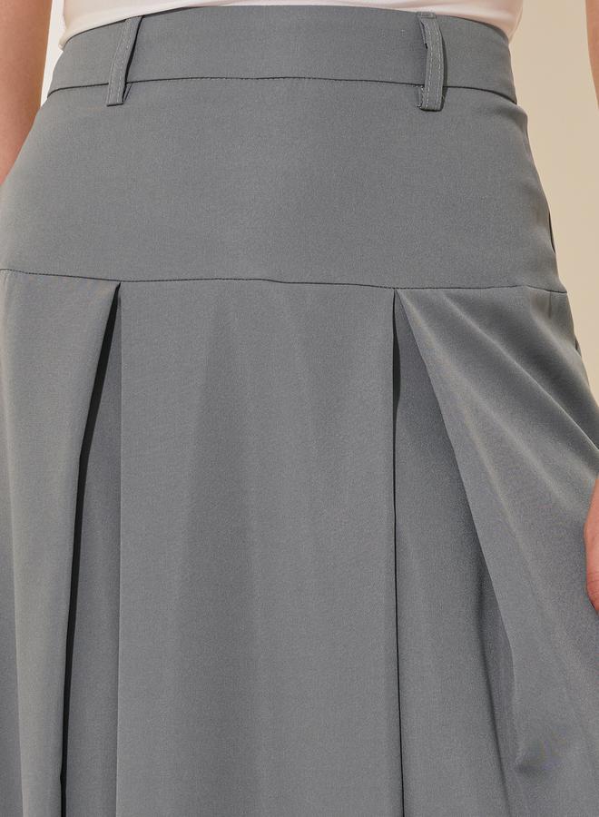 Styli Solid Maxi A-Line Skirt - Image 3