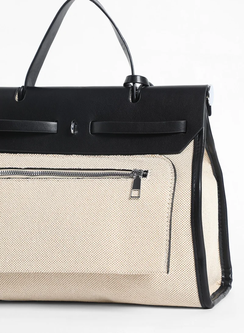 Haute Sauce Structured Block With Pouch Hand Bag