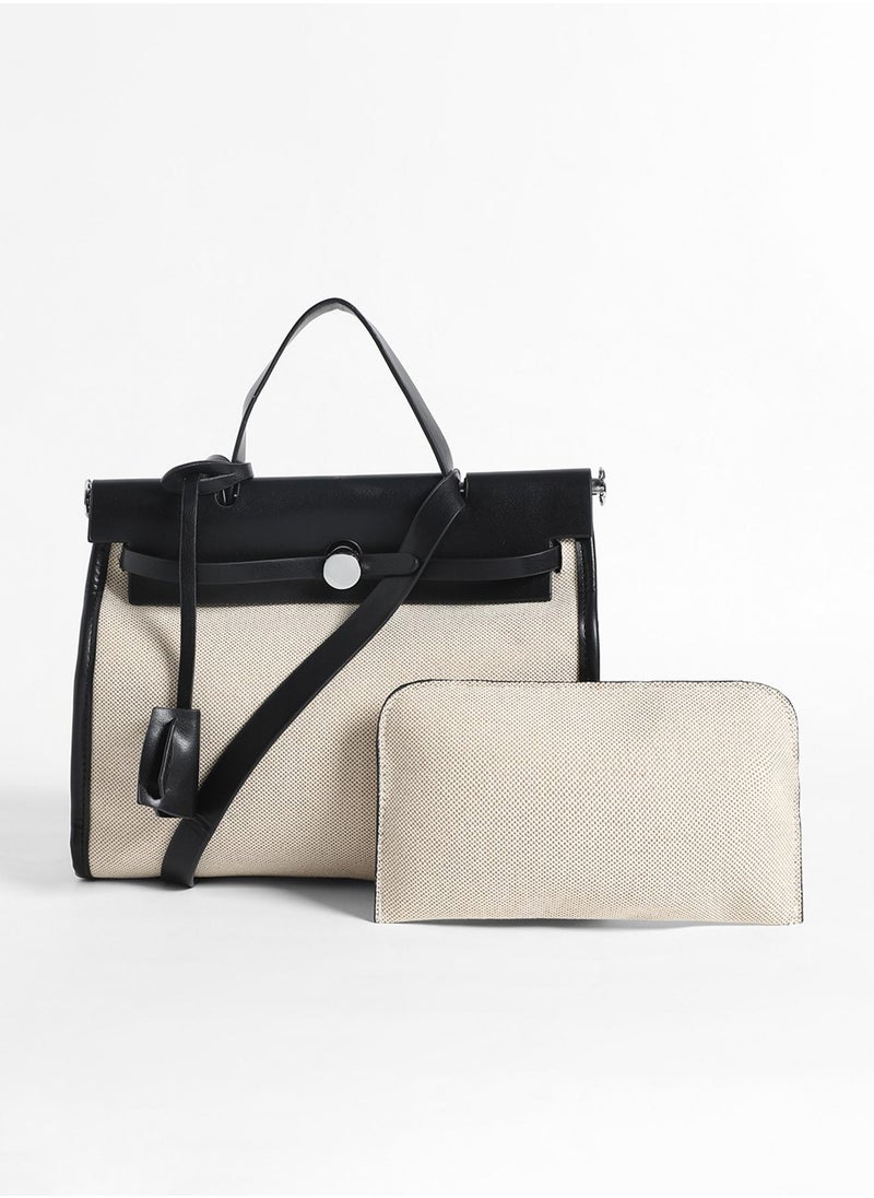 Haute Sauce Structured Block With Pouch Hand Bag  - Image 4