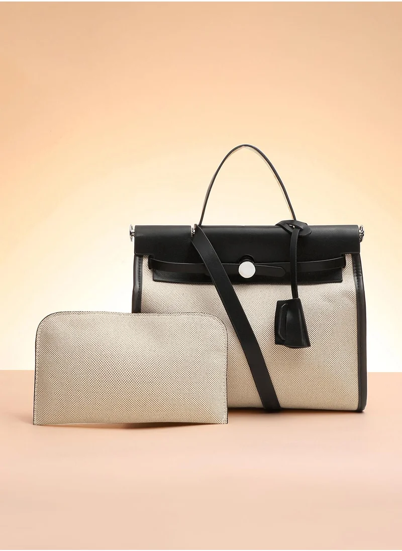 Haute Sauce Structured Block With Pouch Hand Bag