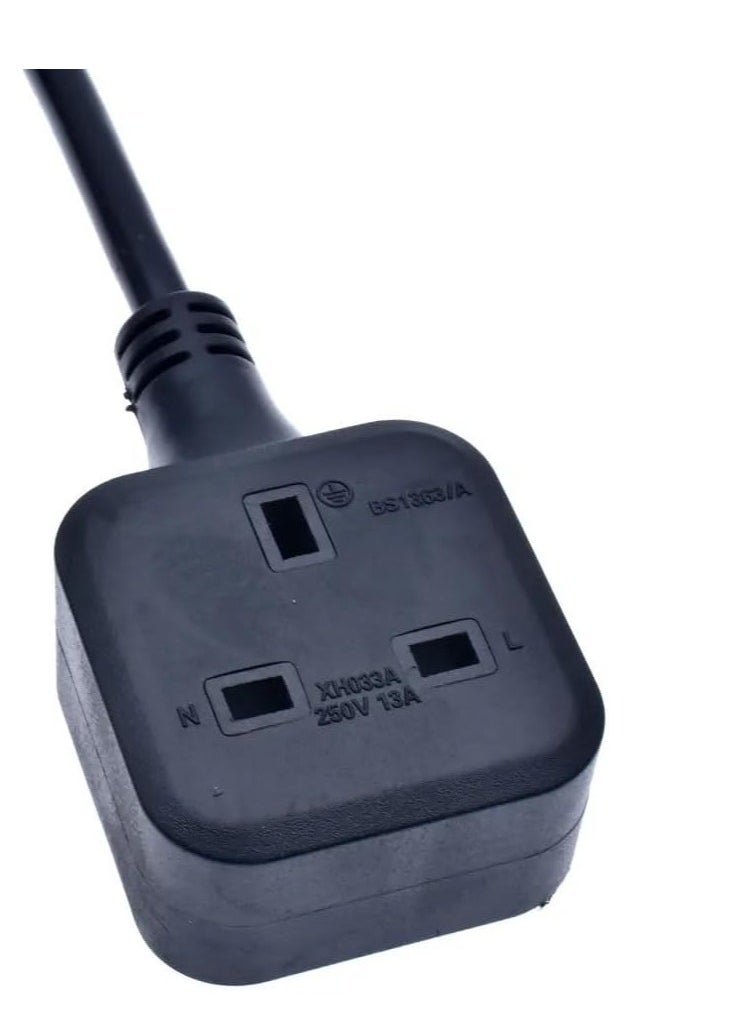 DKURVE - DKURVE® 1 Way Gang Extension Lead 13 AMP Single Socket Extension Lead, UK 3 Pin Fused Plug male to female Travel Use Extension Cord Power Strip Plug, Extension for Travel, Home & office (3 Meter) - Image 1