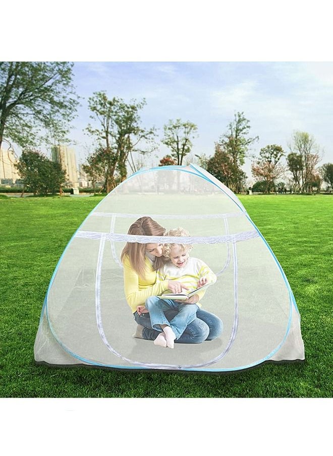 Arabest - Foldable Classic Mosquito Net For Single/Double/Queen/King Size Bed Polyester White/Pink - Image 1