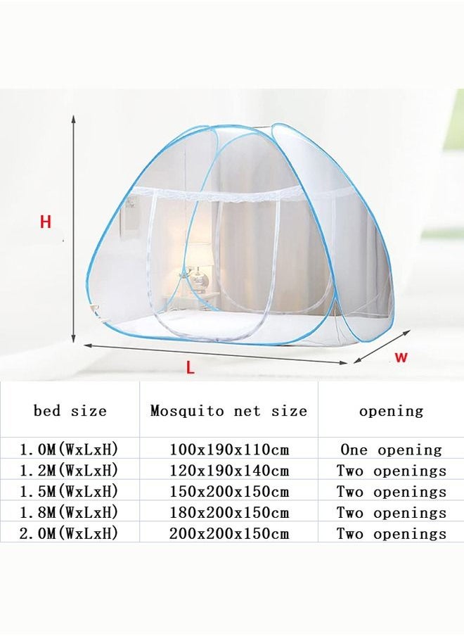 Arabest - Foldable Classic Mosquito Net For Single/Double/Queen/King Size Bed Polyester White/Pink - Image 1