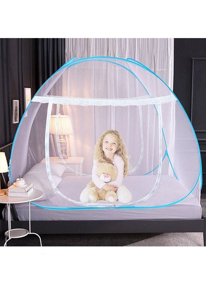 Arabest - Foldable Classic Mosquito Net For Single/Double/Queen/King Size Bed Polyester White/Pink - Image 1