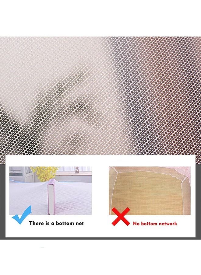 Arabest - Foldable Classic Mosquito Net For Single/Double/Queen/King Size Bed Polyester White/Pink - Image 1