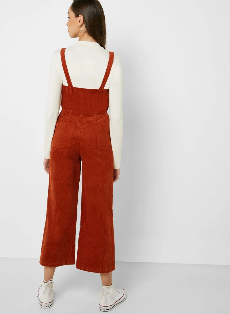 FOREVER 21 Button Down Corduroy Jumpsuit