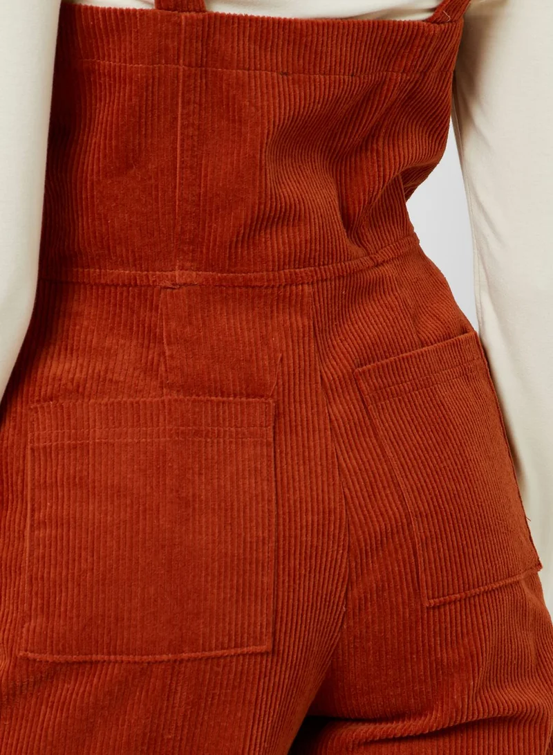 FOREVER 21 Button Down Corduroy Jumpsuit