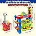 OLEOCA Supermarket Playset for Kids Grocery Store Pretend Play with Toy Shopping Cart Cash Register Scanner Play Food Accessories Fun Gift for Ages 3 - Image 4