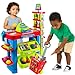 OLEOCA Supermarket Playset for Kids Grocery Store Pretend Play with Toy Shopping Cart Cash Register Scanner Play Food Accessories Fun Gift for Ages 3 - Image 2
