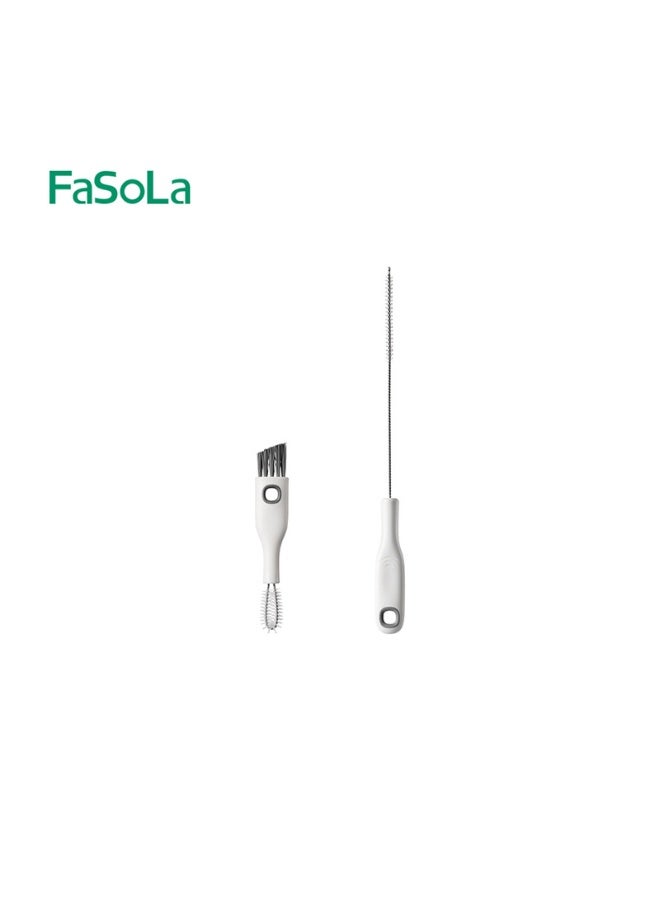 Home cleaning | Multi-functional cleaning brush set | Cup lid and Straw cleaning brush |  Removes stains without dead angles, Insulated cup lid, Cleans cups | special 2-in-1 crevice brush - Image 1