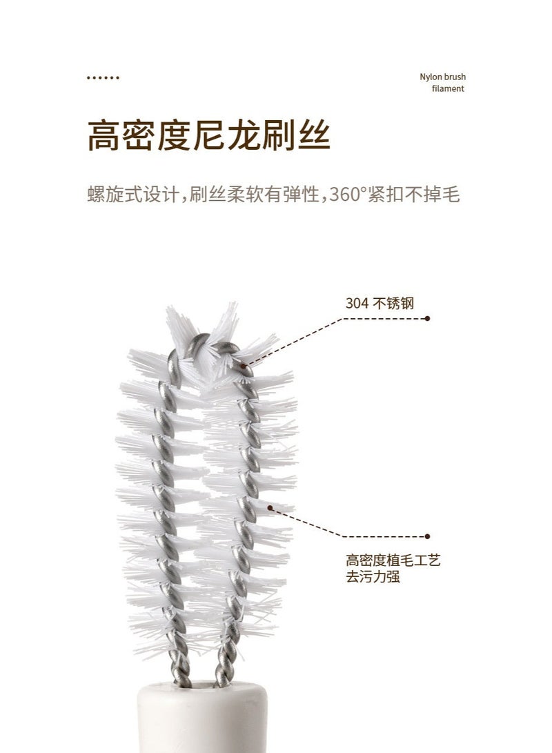 Home cleaning | Multi-functional cleaning brush set | Cup lid and Straw cleaning brush |  Removes stains without dead angles, Insulated cup lid, Cleans cups | special 2-in-1 crevice brush - Image 5