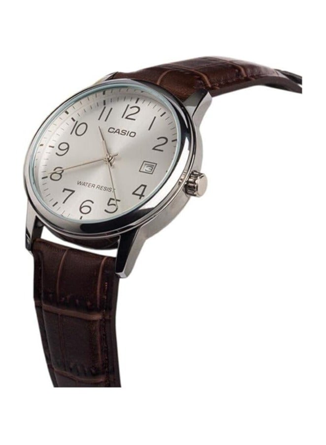 Casio Womens Quartz Watch, Analog Display and Leather Strap LTP-V002L-7B2UDF - Image 2