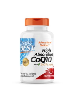 High Absorption Coq10 With Bioperine Gluten Free Naturally Fermented Heart Health & Energy Production 100 Mg 60 Softgels