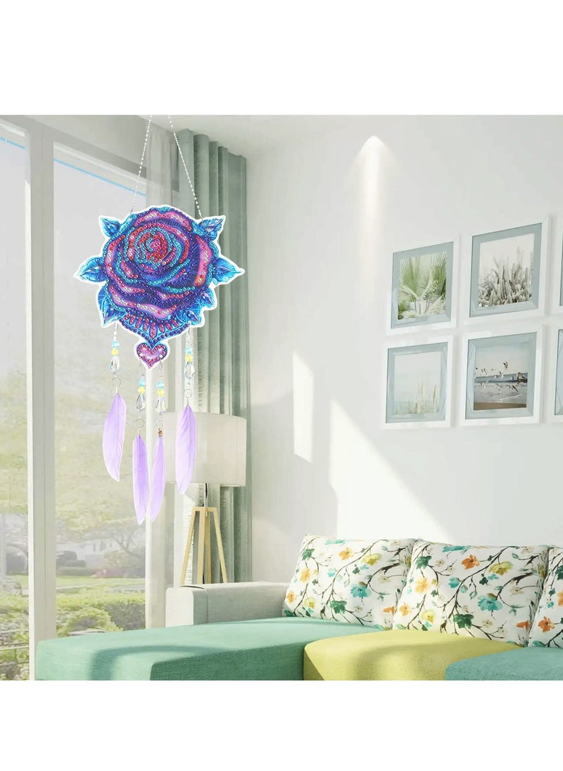 2 Pack Diamond Painting Suncatcher Wind Chimes, Cute Style Hanging Crystal Animal Diamond Wind for Adults Kids Art DIY Window Home Garden Birthday Gift - Image 3