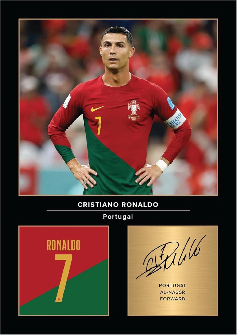 EMODA Cristiano Ronaldo Real Madrid Legends Signed Printed Photo Display Gift for Fans | Digitally Reproduced Signature | Unframed | Size 20x30cm