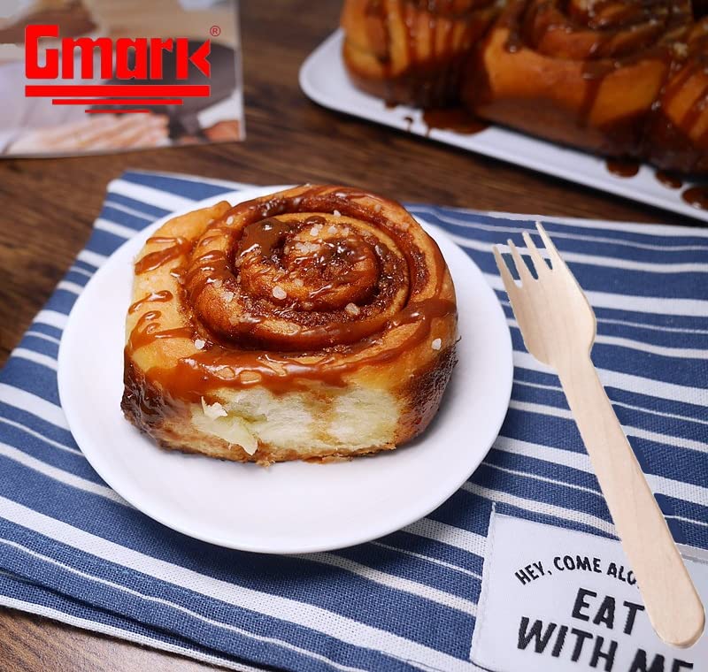 Gmark Disposable Wooden Forks Paper Wrapped | Pack of 100-6.5"" Forks | 100% All-Natural  Eco-Friendly  Biodegradable  and Compostable 100 ct Individually Wrapped in Box GM1026 - Image 5