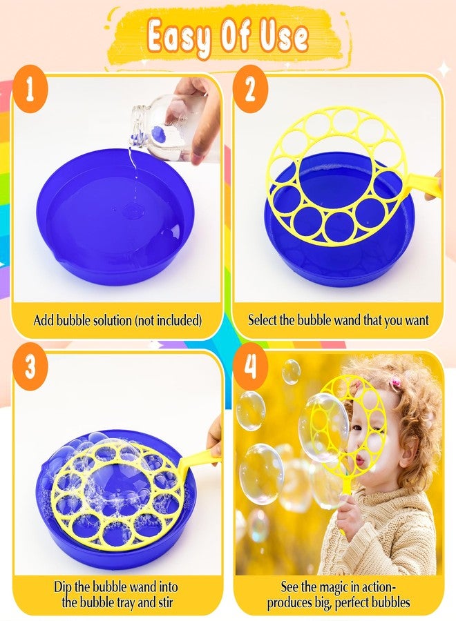 iShyan Bubble Wand Set 26 PCS Large Bubble Wands with Tray,Giant Bubbles Maker Wand Set for Kids Summer Outdoor Birthday Party Favors - Image 3