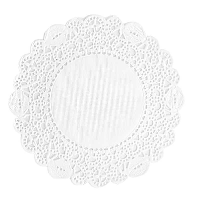 Doilykorea Doilykorea  Premium disposable Rectangular paper doilies 250sheets NonDust Clean Cut Simple design  Lace Doily  PartyWedding Table ware ROUND  45 IVORY 