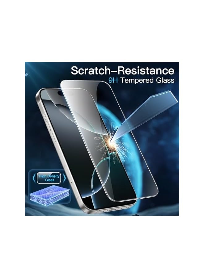 جي تيك واقي شاشة لهاتف iPhone 16 Pro مقاس 6.3 بوصات، طبقة من الزجاج المقوى مع أداة تثبيت سهلة، صديق للحافظة، شفاف عالي الدقة، عبوتان - Image 5