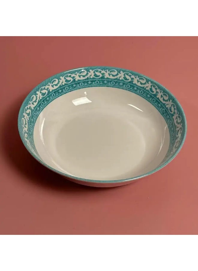 Sarvah Melamine 9 Inch Coring Ware Floral Designed Round Bowl- White - Image 1
