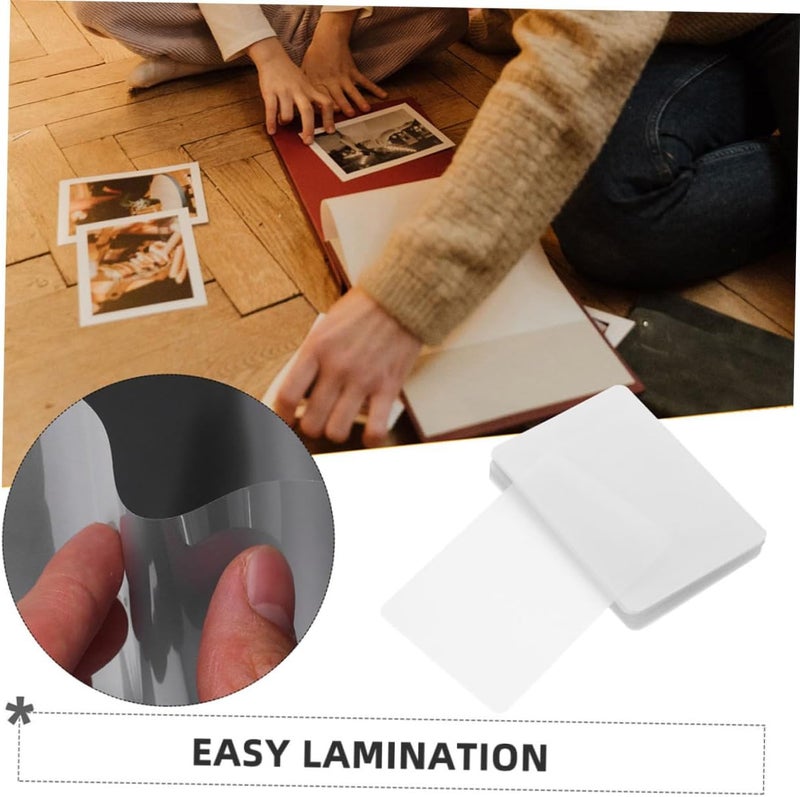 100pcs Photo Laminating Sheets Matte Laminating Pouches for Id Business Cards Home Office - Image 4