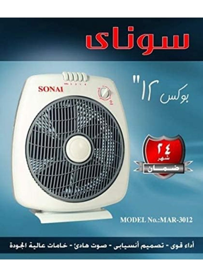 سوناي مروحة بوكس ​​من سوناي MAR-3012، 12 بوصة - ابيض - Image 3
