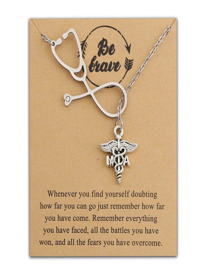 MAOFAED MA Medical Assistant Gift Medical Assistant Graduation Gift MA Necklace for Women - Image 1