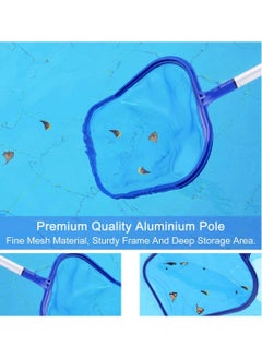 SYOSI Pool Skimmer Pool Skimmer Net Basket With Pole 122cm Pool Sturdy Frame Fine Mesh Net Leaf Skimmer Suitable For Spas Hot Tubs Fountain Fish Tank for Cleaning Pool Leaves and Debris  - Image 2