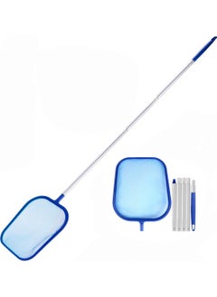 SYOSI Pool Skimmer Pool Skimmer Net Basket With Pole 122cm Pool Sturdy Frame Fine Mesh Net Leaf Skimmer Suitable For Spas Hot Tubs Fountain Fish Tank for Cleaning Pool Leaves and Debris  - Image 1