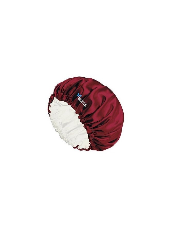 Bless Satin bonnet - Maroon  - Image 1