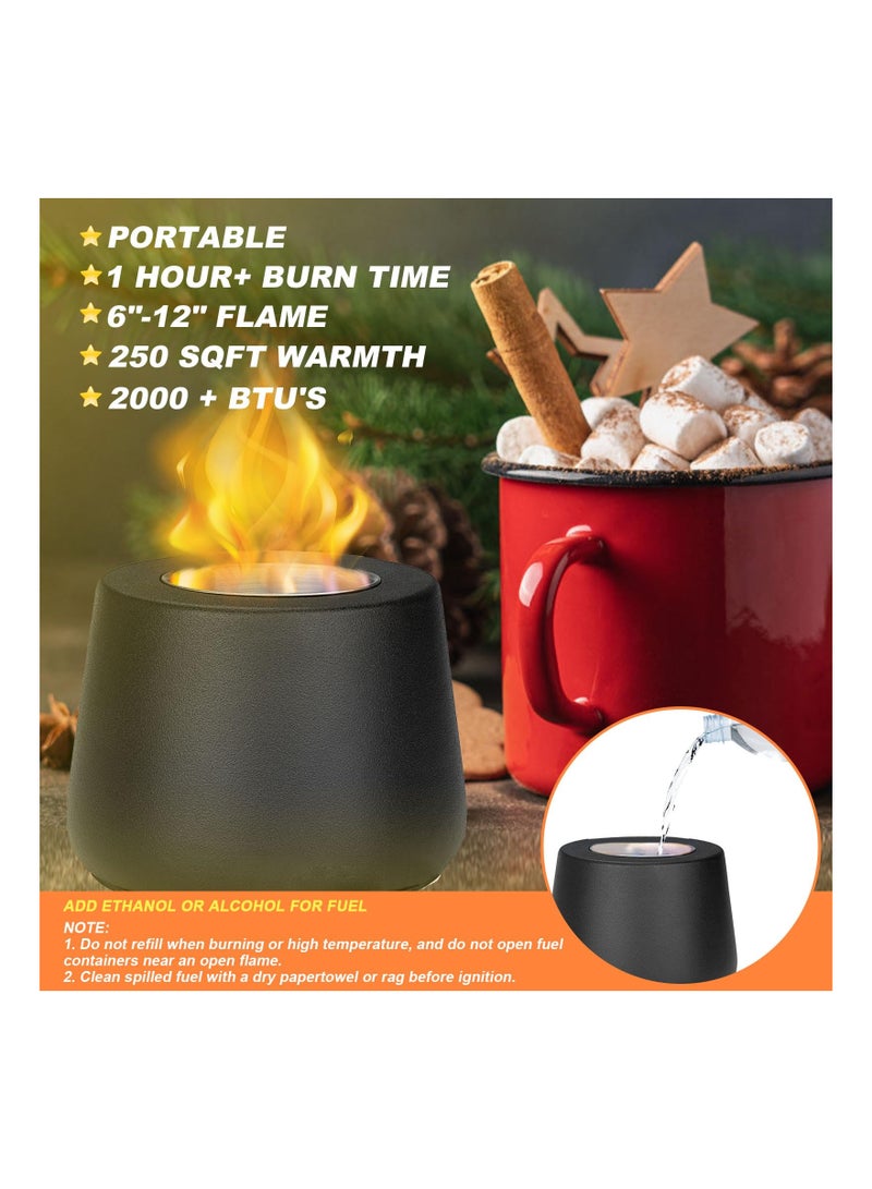 Tabletop Fireplace Table Top Fire Pit Bowl less Firepit Indoor Fire Pit Tabletop Ceramics Personal Fireplace Outdoor Fire Pits for Long Time Burning for Banquet Table or Coffee Table(1 Pack) - Image 3
