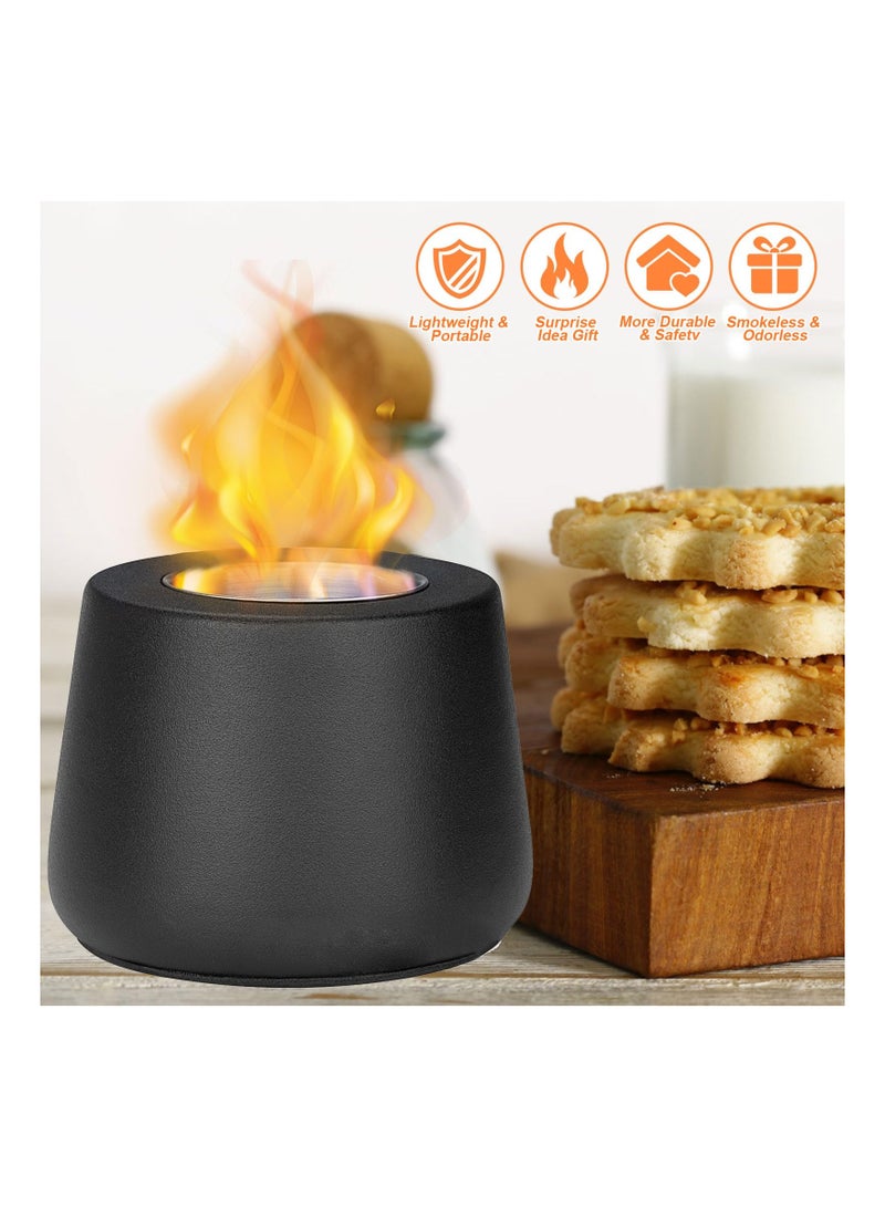 Tabletop Fireplace Table Top Fire Pit Bowl less Firepit Indoor Fire Pit Tabletop Ceramics Personal Fireplace Outdoor Fire Pits for Long Time Burning for Banquet Table or Coffee Table(1 Pack) - Image 2