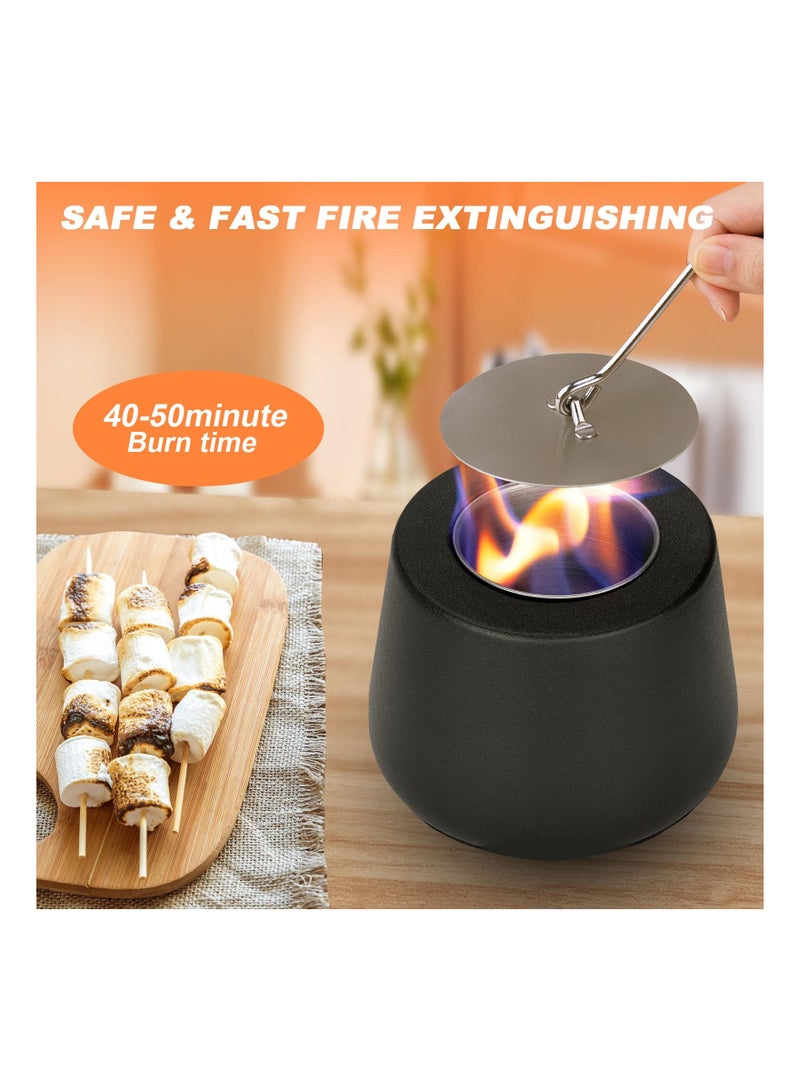 Tabletop Fireplace Table Top Fire Pit Bowl less Firepit Indoor Fire Pit Tabletop Ceramics Personal Fireplace Outdoor Fire Pits for Long Time Burning for Banquet Table or Coffee Table(1 Pack) - Image 4