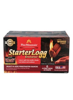 PINE MOUNTAIN Pine Mountain 6-Piece StarterLogg Firestarter Blocks Brown 3.09kg