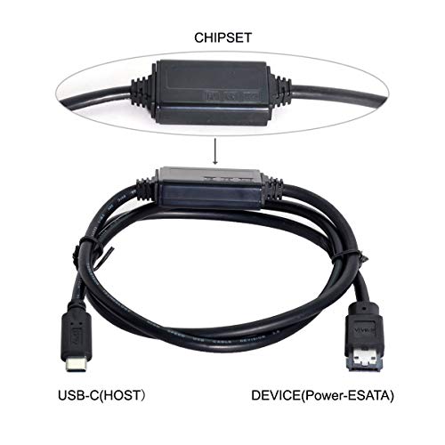 xiwai USB-C Type-C to Power Over eSATA DC5V Adapter USB3.0 to HDD/SSD/ODD eSATAp Converter - Image 3