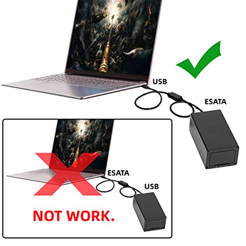 xiwai USB-C Type-C to Power Over eSATA DC5V Adapter USB3.0 to HDD/SSD/ODD eSATAp Converter - Image 2