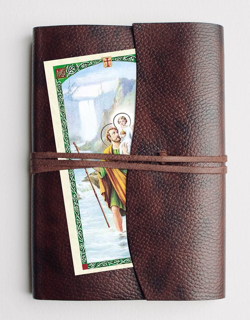 Trendzeen St Christopher Visor Clip Medal for Car - with Guardian Angel, Laminated Motorist's Prayer Card, The Lord's Prayer | Catholic Patron Saint of Travelers, Highway and Road Travel Themed Set, 3 Items - Image 4