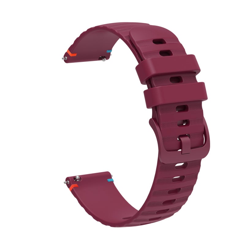 erorex For Honor Watch 4 Pro Wavy Dotted Stitched 22Mm Silicone Watch Band( Red) - Image 3