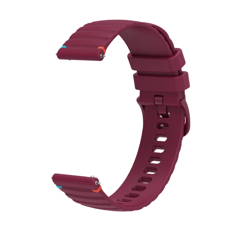 erorex For Honor Watch 4 Pro Wavy Dotted Stitched 22Mm Silicone Watch Band( Red) - Image 2