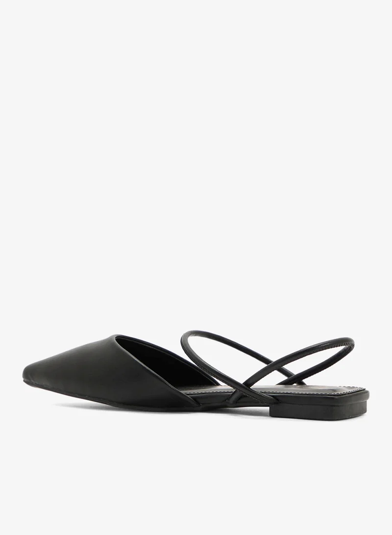 Ella Black Pointed Toe Flats for Women | Best Price UAE