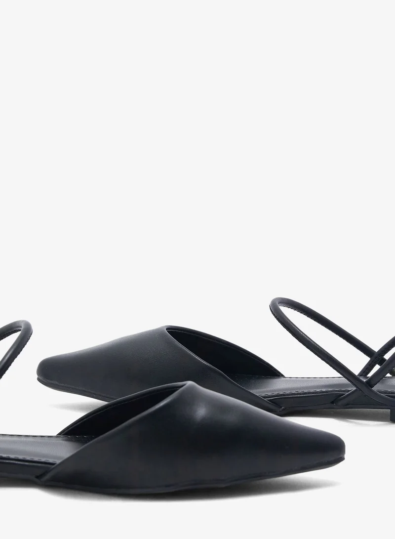 Ella Black Pointed Toe Flats for Women | Best Price UAE