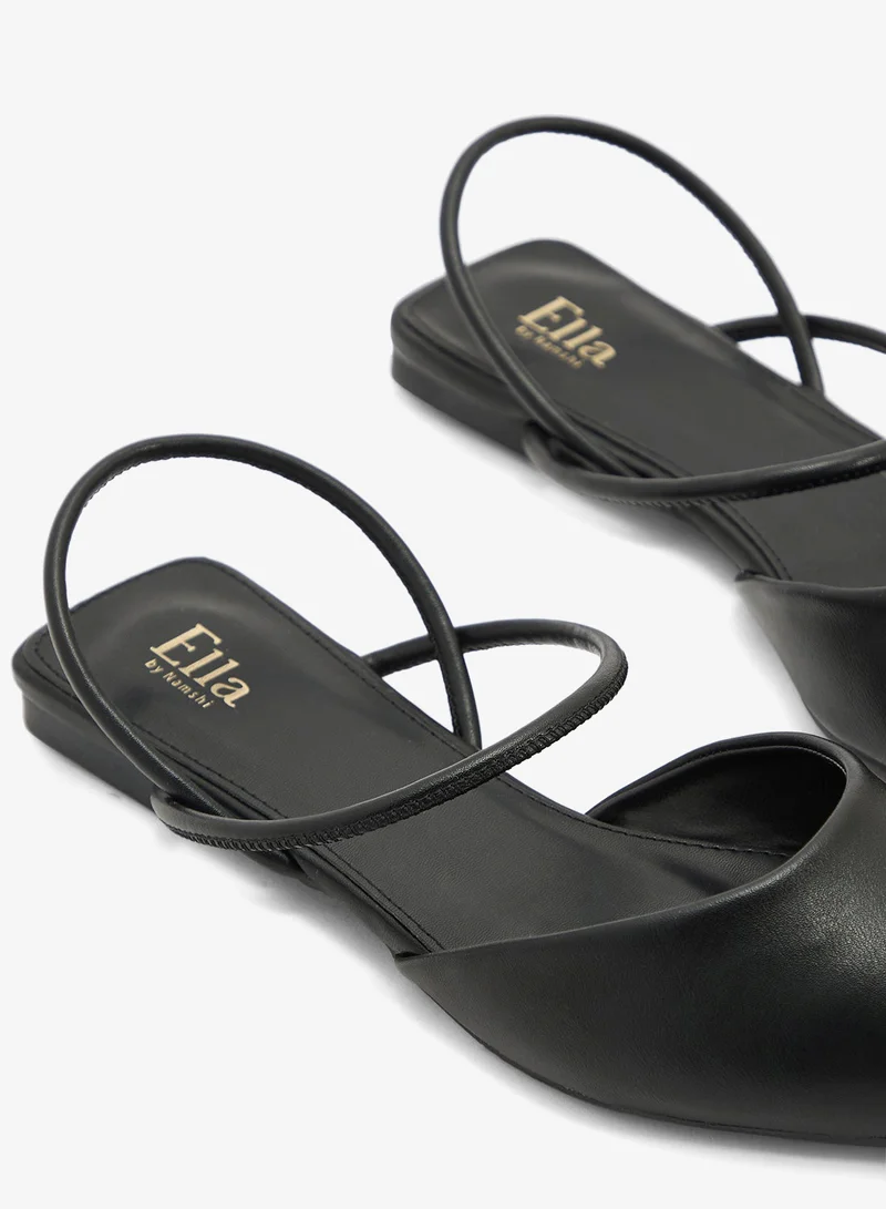 Ella Black Pointed Toe Flats for Women | Best Price UAE